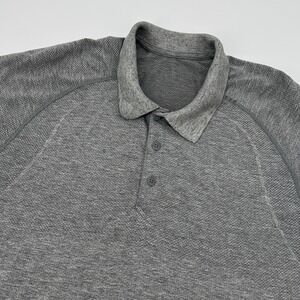 Lululemon‎ Metal Vent Tech Polo 2.0 Gray Athletic Golf Training Shirt Mens L